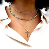 Small solid sterling silver crucifix cross of jesus christ s925 necklace men women inri catholic crucifix orthodox