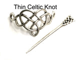 Large irish hair barrette celtic knot metal stick hair clip viking hairpin pullback silver braided hairstyle clip hair accessories keltisch