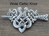 Large irish hair barrette celtic knot metal stick hair clip viking hairpin pullback silver braided hairstyle clip hair accessories keltisch