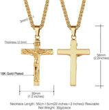 Cross Crucifix Urn Necklace Waterproof Stainless Steel Pet Memorial Cremation Urn Black Silver Gold Jesus INRI Catholic Crucifix Orthodox