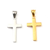 Sleek Silver Gold Cross Necklace for Men Women Waterproof Hypoallergenic Stainless Steel Girls Boy Jesus Hope Jewelry Christian Jewellery