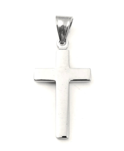 Sleek Silver Gold Cross Necklace for Men Women Waterproof Hypoallergenic Stainless Steel Girls Boy Jesus Hope Jewelry Christian Jewellery