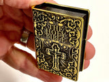 Cross lighter holy bible heavy bronze crucifix deep embossed filigree designed with antiqued accents god jesus christian jewelry