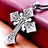 Calla lilie Solid Sterling Silver Cross Black Zircon Necklace S925 easter Jewelry Women Girls rebirth resurrection