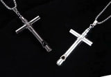 Whistle Cross Necklace Crucifix Safety Attack Emergency Whistle Birdie Self Defense Whistle Rape Shield Necklace