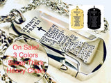 Serenity Prayer Dog Tag Necklace Waterproof serene prayer Pendant Bible Scripture Silver Black Gold Super Thick Cross for Men