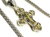 Saint Michael the Archangel Cross Necklace Celtic Solid Silver and Brass Sterling Silver S925 for Men Catholic Orthodox