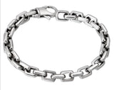 Sterling silver heavy link bracelet for men and women sizes lengths bangle cuff chain