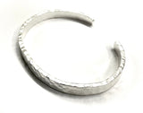 Pure silver bracelet hammered men womens thick raised pattern bangle cuff heavy jewelry