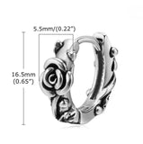 Mens huggie flower hoop earrings womens irish knot triquetra claddaghs viking valknut scottish waterproof hypoallergenic stainless steel