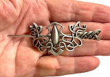 Irish hair barrette celtic shield and knot metal stick hair clip viking hairpin pullback silver braided hairstyle clip hair accessories