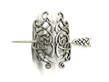 tall irish hair barrette celtic knot metal stick hair clip viking hairpin pullback silver braided hairstyle clip hair accessories celtique