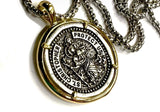 Saint christopher PROTECT US medal police officers soldiers silver cast medallion for man stainless steel chain patron saint