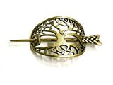 Tree of life hair barrette irish celtic metal stick hair clip viking hairpin pullback silver braided hairstyle clip hair accessories