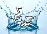925 Silver Music Note Stud Earrings music teacher gift music lover band member sterling silver Elegant Modern Womans Girls hypoallergenic