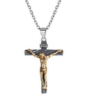 Small solid sterling silver crucifix cross of jesus christ s925 necklace men women inri catholic crucifix orthodox