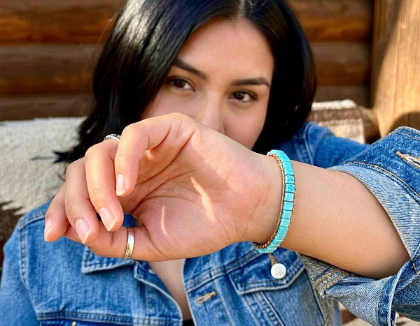 Natural Stone Bracelet 1 Wrap Boho Bohemian Yoga Leather Friendship High Quality Jewelry for Women SouthWest Jewelry Girls Jewelry