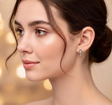 Sterling Silver Cross Earrings Stud Super Tiny Dainty Petite with Crystal Inlayed Zircon CZ Wedding for Girls jewelry bridesmaids jewellery