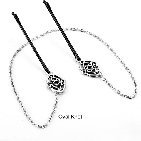 Vintage viking Irish hair pins celtic hair clip accessories jewelry for long hair Celtic knot hair pullback silver clip hair accessories