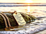 Serenity Prayer Necklace Inset Black Lettering Dog Tag Silver Gold Exclusive Design Pendant for Mens Boys Christian Jewelry Jewellery