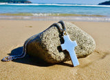 Gorgeous Vintage Jesus Ascension Cross Solid Sterling Silver Prince of Peace Dove Crucifix Catholic Antiqued Chain