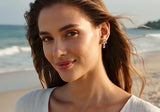 Multi Color CZ Gold Cross Earrings Weddings Bridesmaid Rainbow Stud Crosses for Women Girls jewellery jewelry