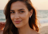 Multi Color CZ Gold Cross Earrings Weddings Bridesmaid Rainbow Stud Crosses for Women Girls jewellery jewelry