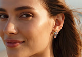 Multi Color CZ Gold Cross Earrings Weddings Bridesmaid Rainbow Stud Crosses for Women Girls jewellery jewelry
